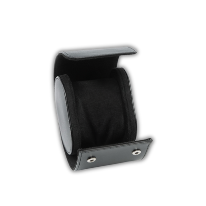 Leather Travel Case Black Single Watch