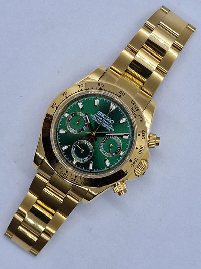 Seitona Gold Green Dial Watch