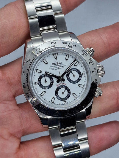 Seitona Silver White Dial Watch