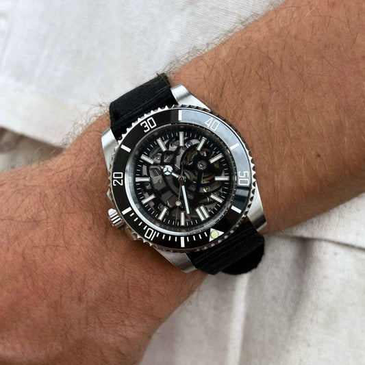 WATCH BUILDING KIT - SKELETON DIVE WATCH BUNDLE - 3 DIALS, 2 BEZELS & 3 STRAPS INCLUDED