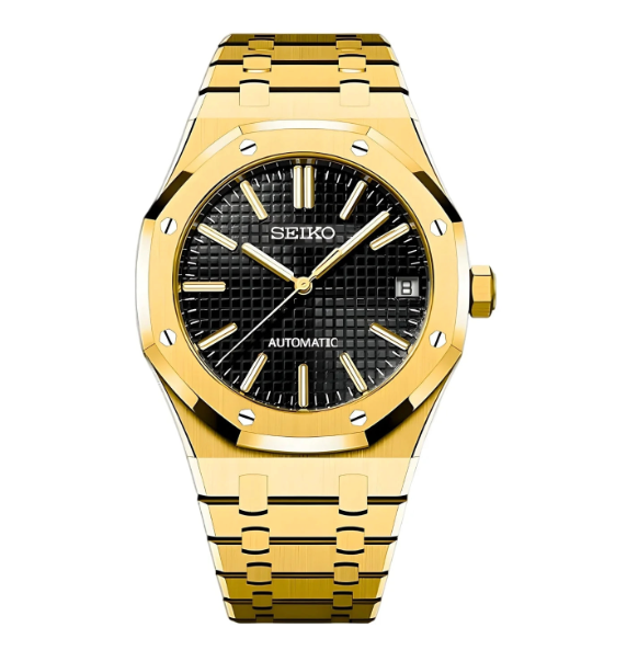 Royal Seikoak Gold Black Dial Watch