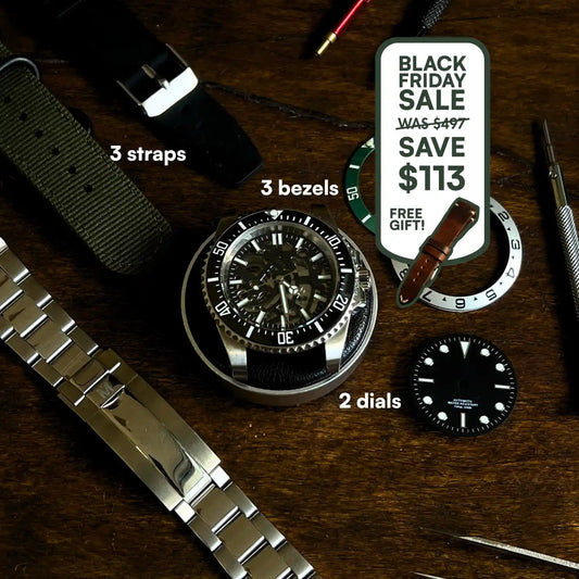 LIMITED BLACK FRIDAY BUNDLE - 42MM DIVE WATCH BUILDING KIT SKELETON