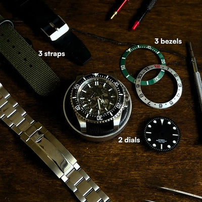 8 IN 1 BUNDLE - 42MM DIVE WATCH BUILDING KIT SKELETON