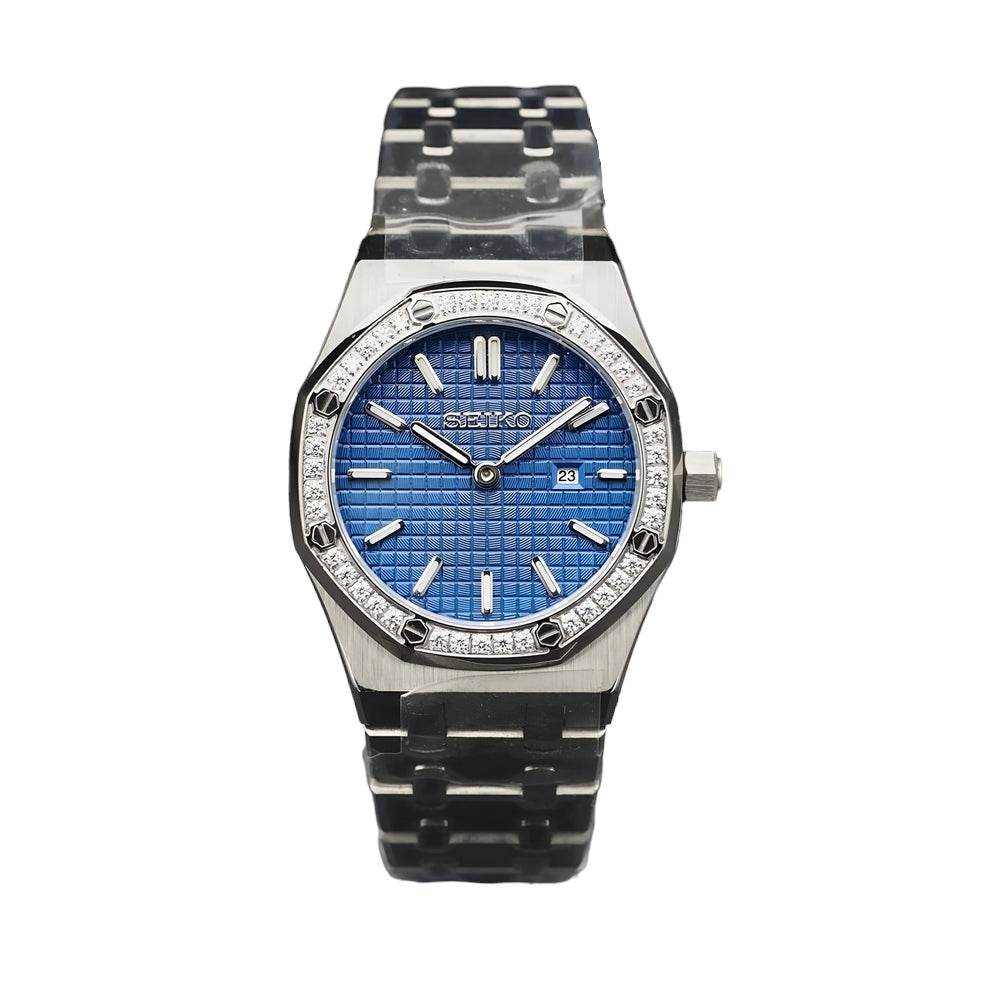 Royal Seikoak Silver Blue Dial Crystal 31mm