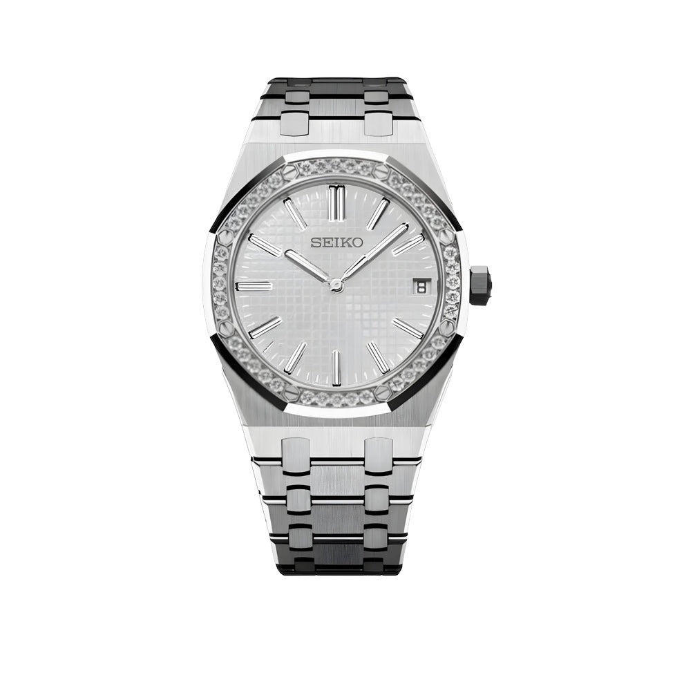 Royal Seikoak Silver White Dial Crystal 31mm