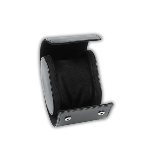 Leather Travel Case Black Single Watch - THE MOD