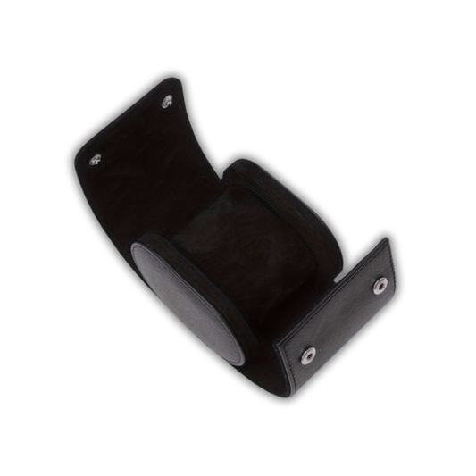 Leather Travel Case Black Single Watch - THE MOD