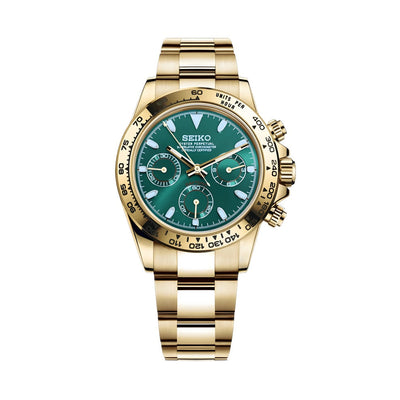 Seitona Gold Green Dial Watch