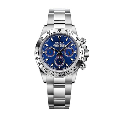 Seitona Silver Blue Dial  Watch